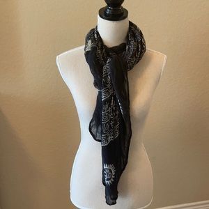 Silk Embroidered Love Wrap, scarf or sarong